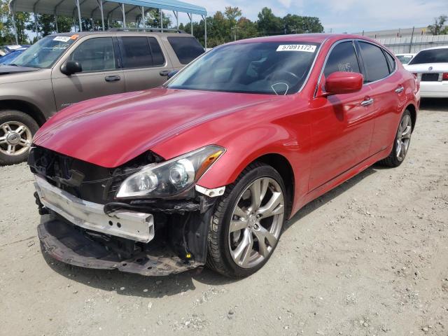 JN1BY1AP3BM326764 - 2011 INFINITI M37 RED photo 2