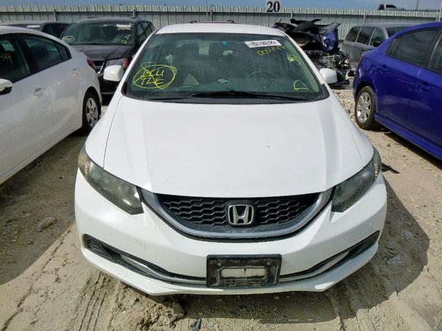 19XFB5F55DE000447 - 2013 HONDA CIVIC NATU WHITE photo 9