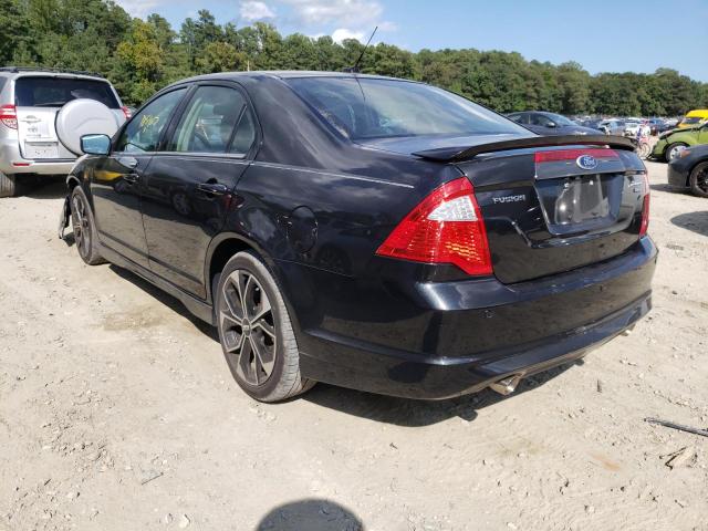 3FAHP0DC6BR102253 - 2011 FORD FUSION SPO BLACK photo 3