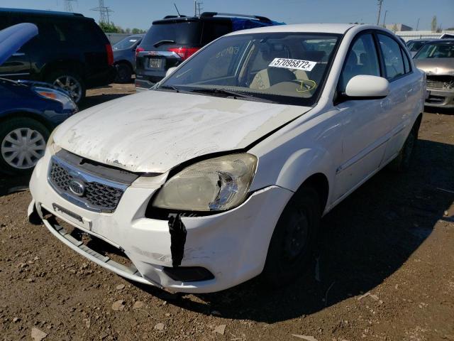 KNADH4A32B6732203 - 2011 KIA RIO BASE WHITE photo 2