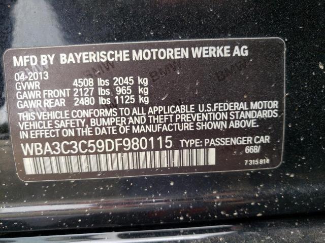 WBA3C3C59DF980115 - 2013 BMW 320 I XDRI Negro foto 10