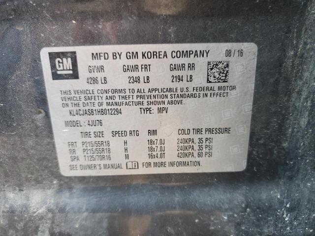 KL4CJASB1HB012294 - 2017 BUICK ENCORE PREFERRED  Foto 10