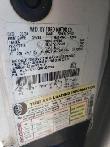 5LMFU28539EJ01245 - 2009 LINCOLN NAVIGATOR 白色 照片 10