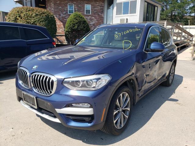 5UXTR9C59JLD88958 - 2018 BMW X3 XDRIVE3 BLUE photo 2