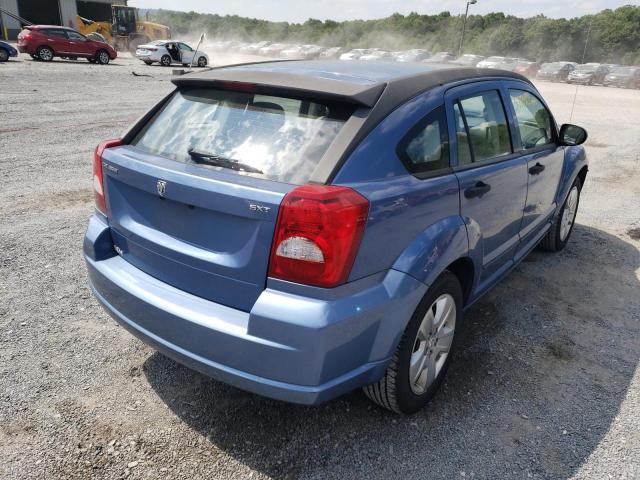 1B3HB48BX7D249162 - 2007 DODGE CALIBER SX BLUE photo 4