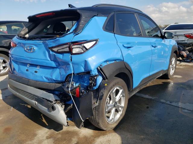 KM8K62AB0NU893527 - 2022 HYUNDAI KONA SEL BLUE photo 4