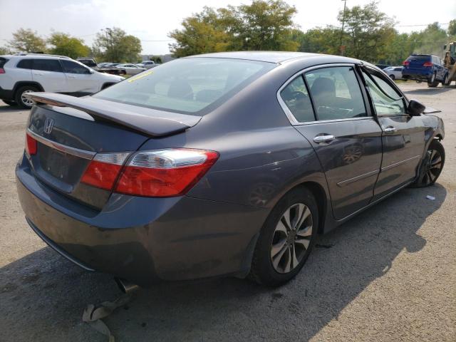 1HGCR2F3XDA003327 - 2013 HONDA ACCORD LX GRAY photo 4