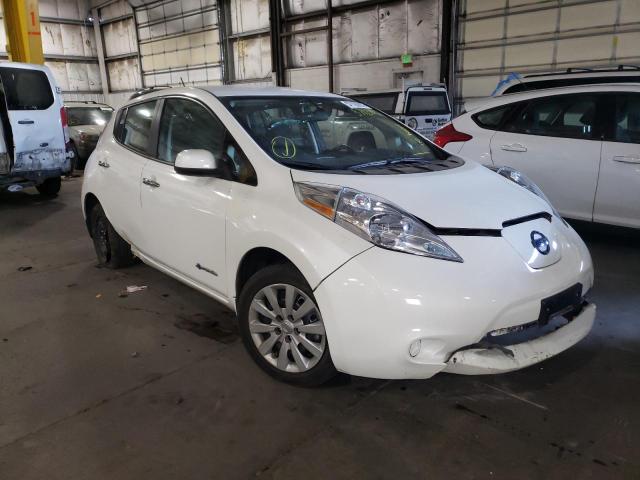 1N4AZ0CP3FC328836 - 2015 NISSAN LEAF S WHITE photo 1