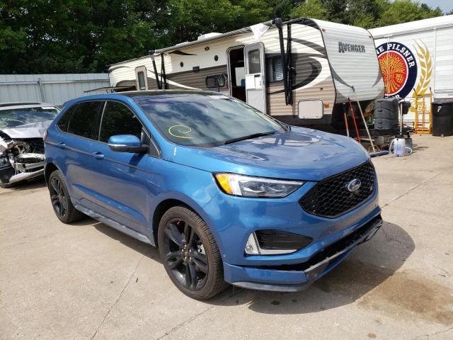 2FMPK4AP2KBB26501 - 2019 FORD EDGE ST BLUE photo 1