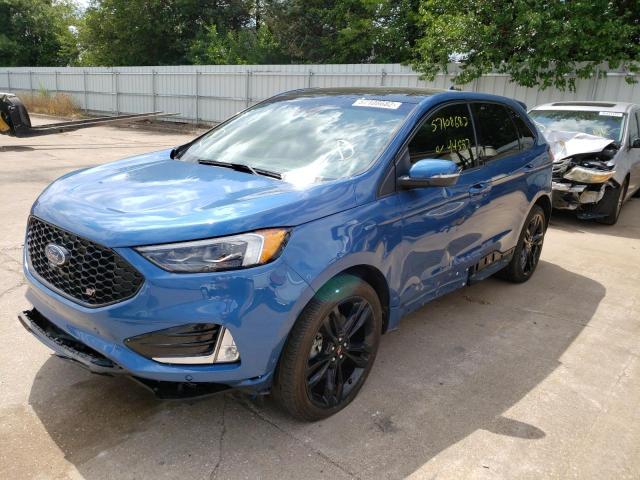 2FMPK4AP2KBB26501 - 2019 FORD EDGE ST BLUE photo 2