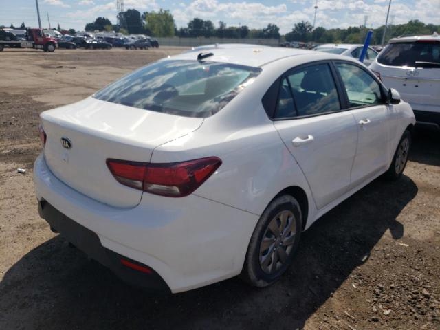 3KPA24AB2KE222359 - 2019 KIA RIO S WHITE photo 4