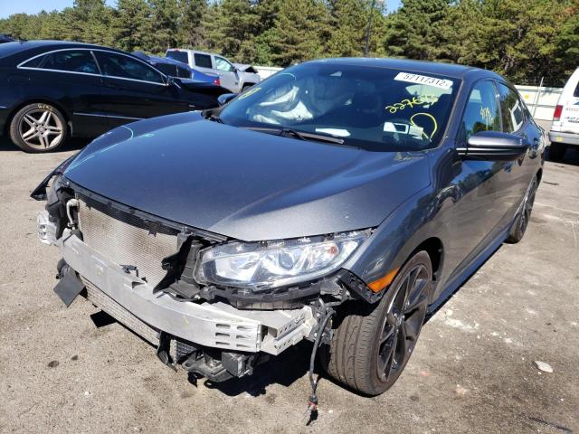 SHHFK7G4XKU227673 - 2019 HONDA CIVIC SPOR GRAY photo 2