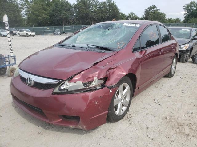 2HGFA1F64AH542953 - 2010 HONDA CIVIC LX-S Burgund zdjęcie 2