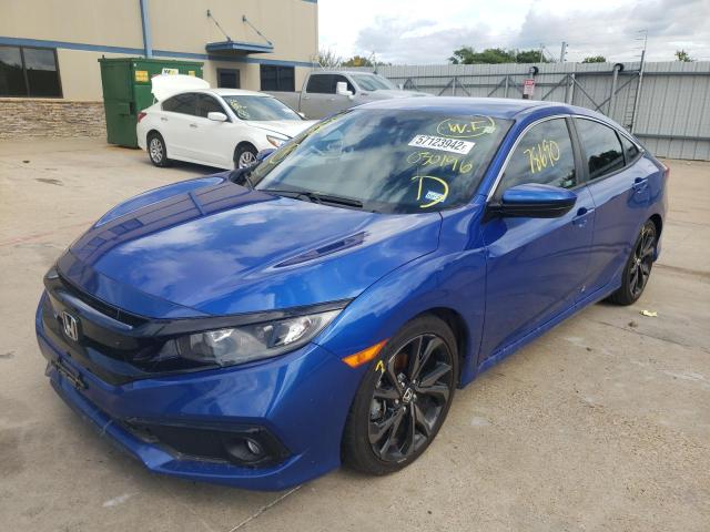 19XFC2F89KE030196 - 2019 HONDA CIVIC SPOR BLUE photo 9