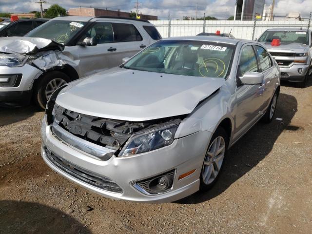 3FAHP0JA2CR222975 - 2012 FORD FUSION SEL SILVER photo 2