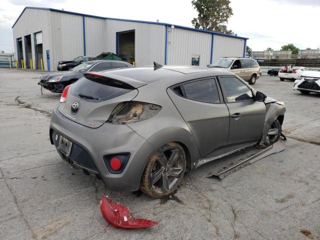 KMHTC6AE3FU218500 - 2015 HYUNDAI VELOSTER T GRAY photo 4