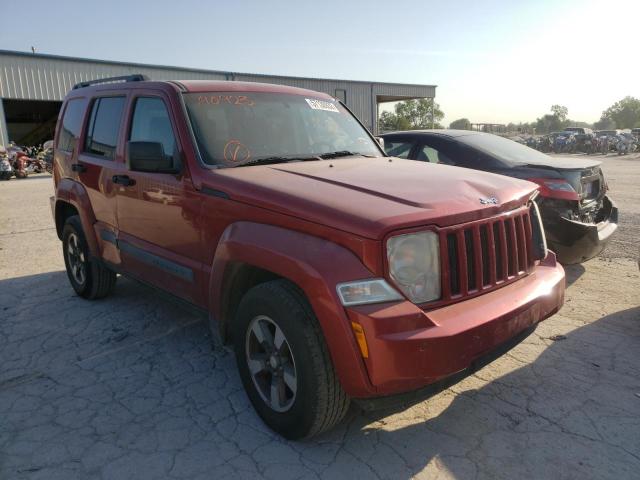1J8GN28K78W140923 - 2008 JEEP LIBERTY SP RED photo 1