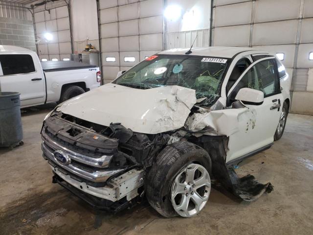 2FMDK4JC1BBA72401 - 2011 FORD EDGE SEL WHITE photo 2