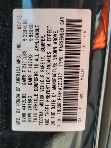 19UUB1F58FA020327 - 2015 ACURA TLX TECH BLACK photo 10