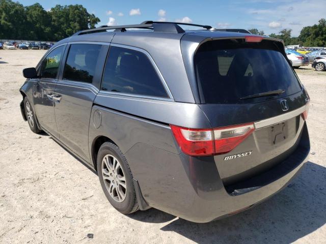 5FNRL5H65CB011635 - 2012 HONDA ODYSSEY EX GRAY photo 3