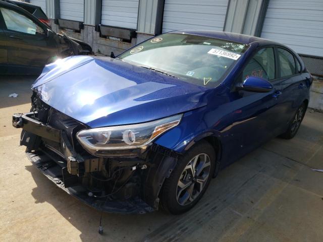 3KPF24AD7KE132180 - 2019 KIA FORTE FE BLUE photo 2