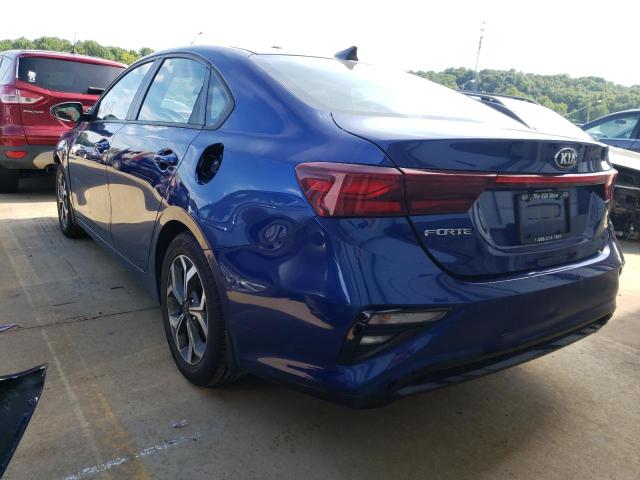 3KPF24AD7KE132180 - 2019 KIA FORTE FE BLUE photo 3