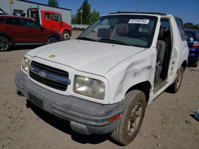 2CNBE18C8X6913181 - 1999 CHEVROLET TRACKER WHITE photo 2