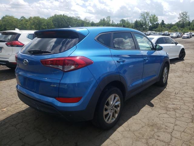 KM8J2CA47JU699652 - 2018 HYUNDAI TUCSON SE BLUE photo 4