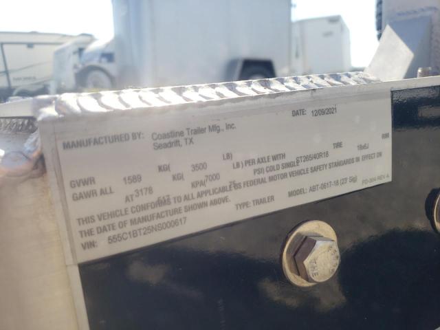 555C1BT25NS000617 - 2022 UTILITY TRAILER Սև լուսանկար 10