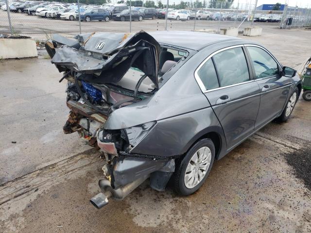 1HGCP2F30CA080308 - 2012 HONDA ACCORD LX GRAY photo 4