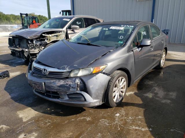 2HGFB2F84CH522094 - 2012 HONDA CIVIC EX GRAY photo 2