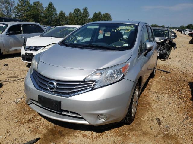 3N1CE2CP2FL421834 - 2015 NISSAN VERSA SILVER photo 2