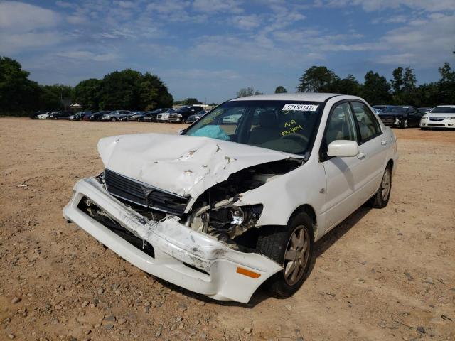 JA3AJ36E12U007779 - 2002 MITSUBISHI LANCER LS WHITE photo 2