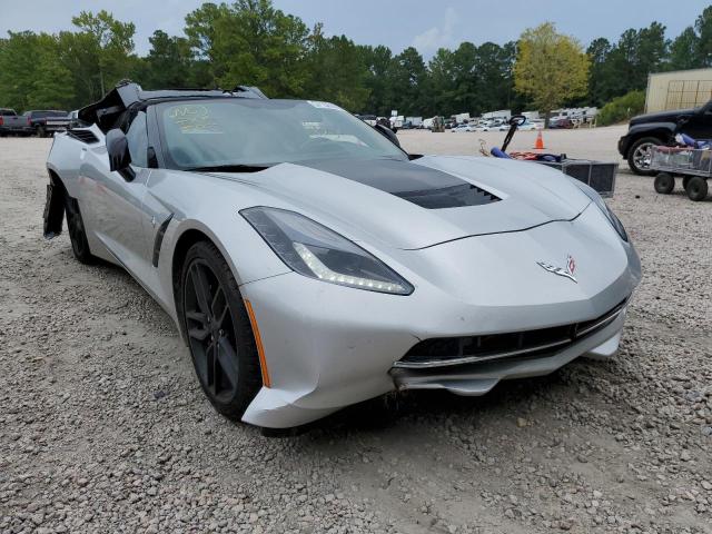 1G1YB2D75K5106216 - 2019 CHEVROLET CORVETTE S SILVER photo 1