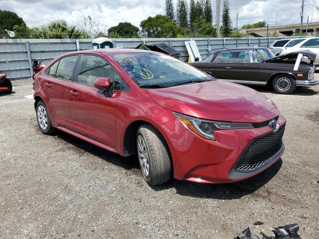 JTDEPMAEXNJ216555 - 2022 TOYOTA COROLLA LE RED photo 1