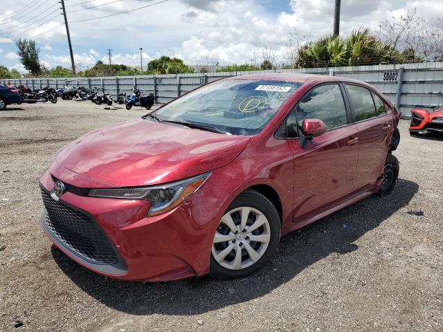 JTDEPMAEXNJ216555 - 2022 TOYOTA COROLLA LE RED photo 2