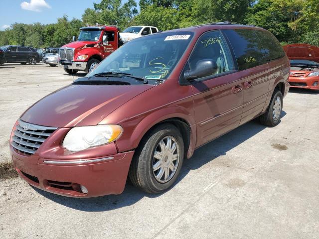 2A8GP64L27R108923 - 2007 CHRYSLER TOWN & COU BURGUNDY photo 2