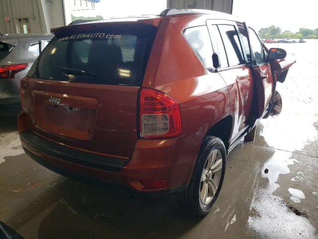 1C4NJDBB9CD578507 - 2012 JEEP COMPASS SP ORANGE photo 4