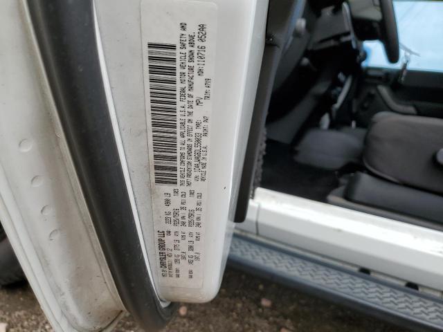 1C4AJWAG6DL550033 - 2013 JEEP WRANGLER S WHITE photo 10