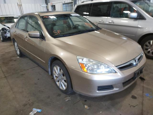 1HGCM66316A017450 - 2006 HONDA ACCORD LX BEIGE photo 1