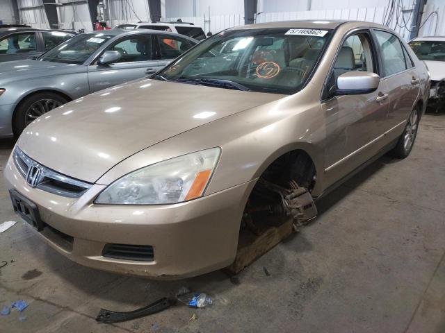 1HGCM66316A017450 - 2006 HONDA ACCORD LX BEIGE photo 2