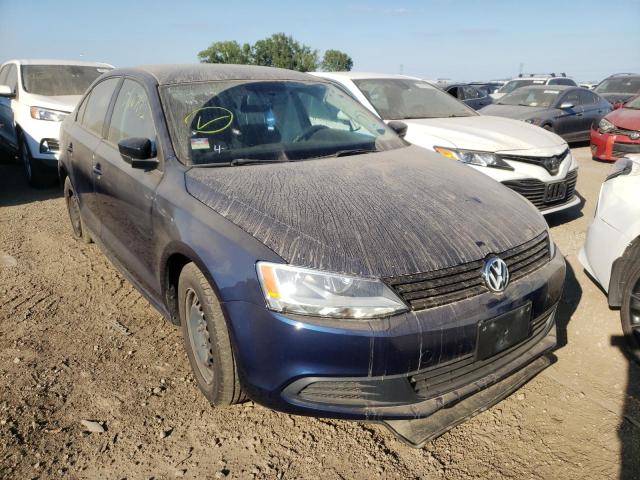 3VW2K7AJ3EM439665 - 2014 VOLKSWAGEN JETTA BASE 蓝色 照片 1