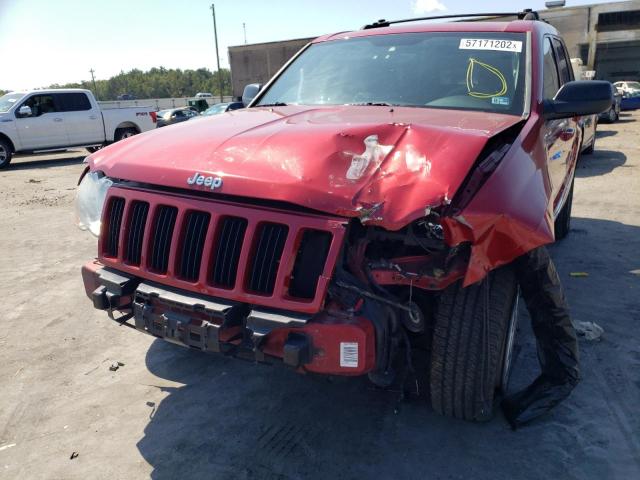 1J4PR4GK9AC150797 - 2010 JEEP GRAND CHER RED photo 9