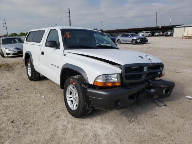 1B7FL16X92S664283 - 2002 DODGE DAKOTA BAS WHITE photo 1