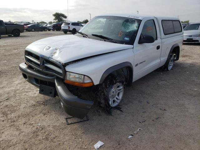 1B7FL16X92S664283 - 2002 DODGE DAKOTA BAS WHITE photo 2