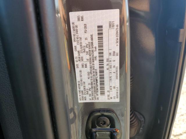 1FTEW1EP8MFC16911 - 2021 FORD F150 GRAY photo 10