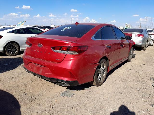 5NPE34AF9JH693288 - 2018 HYUNDAI SONATA SPO RED photo 4