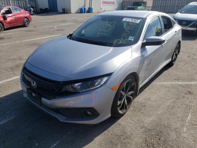 19XFC2F81KE046294 - 2019 HONDA CIVIC SPOR SILVER photo 2