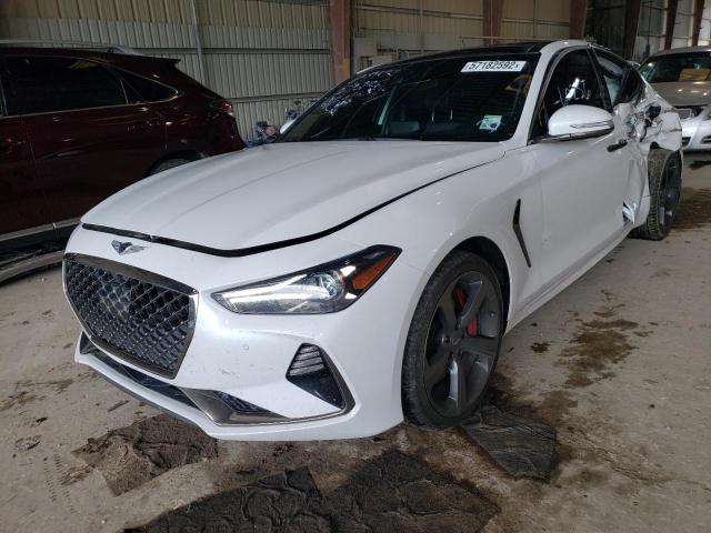 KMTG34LE4KU032726 - 2019 GENESIS G70 PRESTI WHITE photo 2