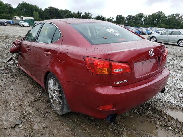 JTHBK262065019102 - 2006 LEXUS IS 250 RED photo 3